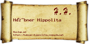 Hübner Hippolita névjegykártya